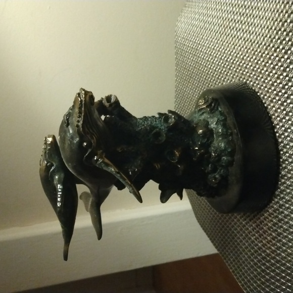 Mother Whale and Baby Sculpture, Statue 7In. Tall - Picture 4 of 4